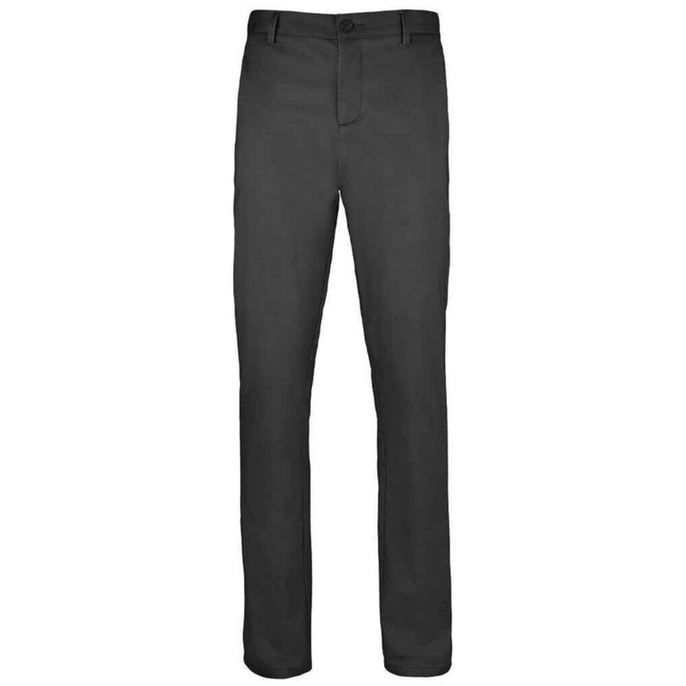 SOLS Mens Jared Stretch Slim Suit Trousers / Black